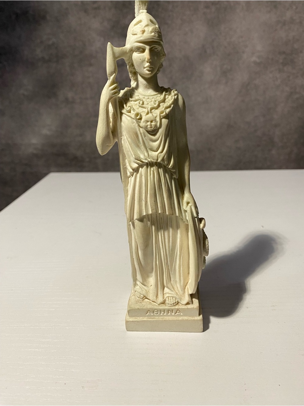 Vintage Greek Goddess Athena Alabaster Statue Figurine Sculpture 6.5" AEHNA